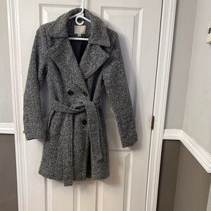 Gray trench winter trench coat